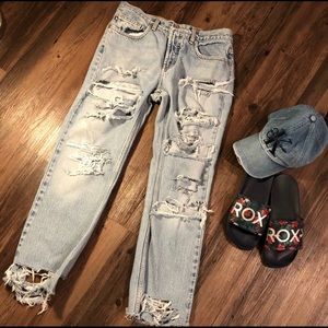 Custom distressed Jeans